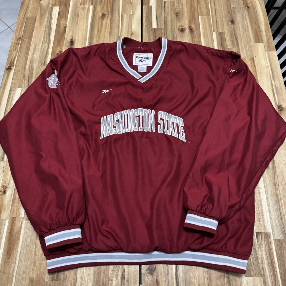 Vintage Washington State Cougars Windbreaker Mens 2XL Reebok Pullover College 90